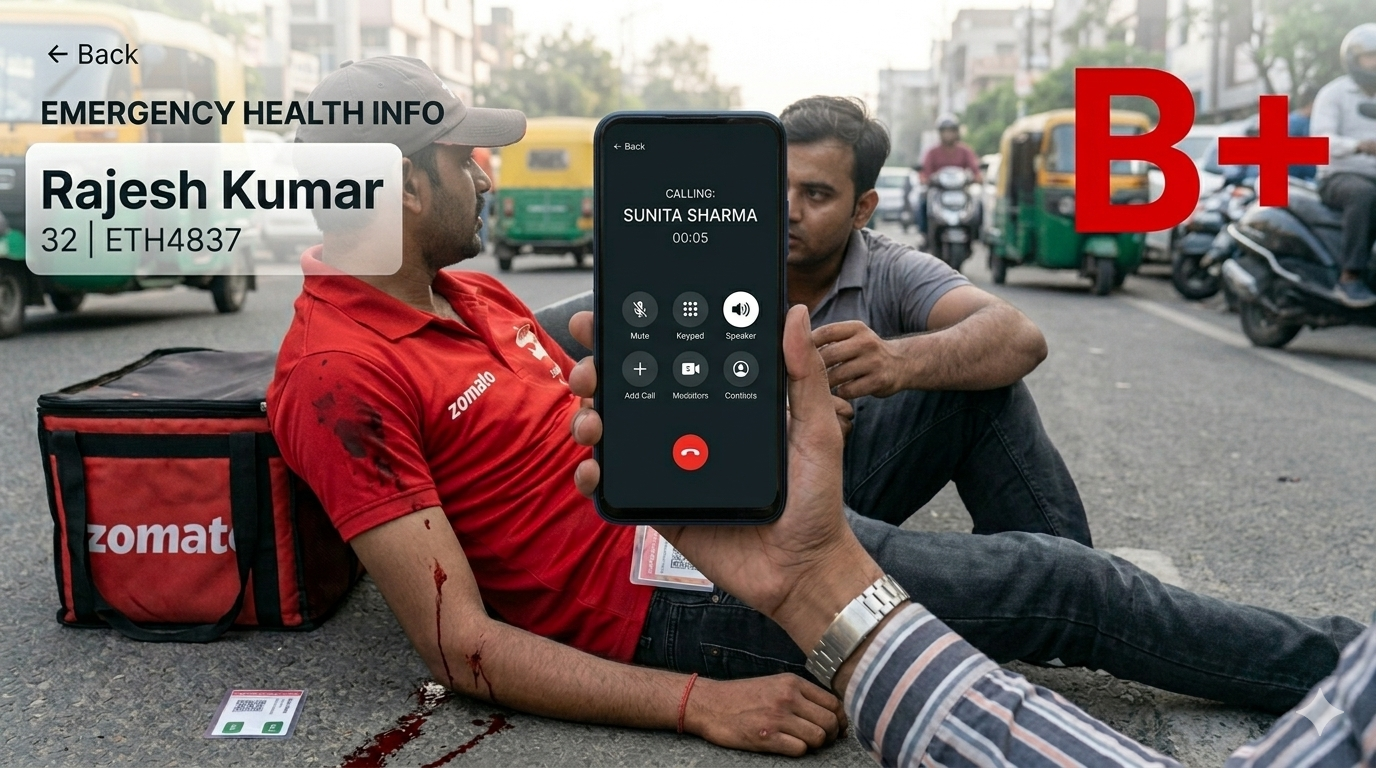 Calls the emergency contact immediately